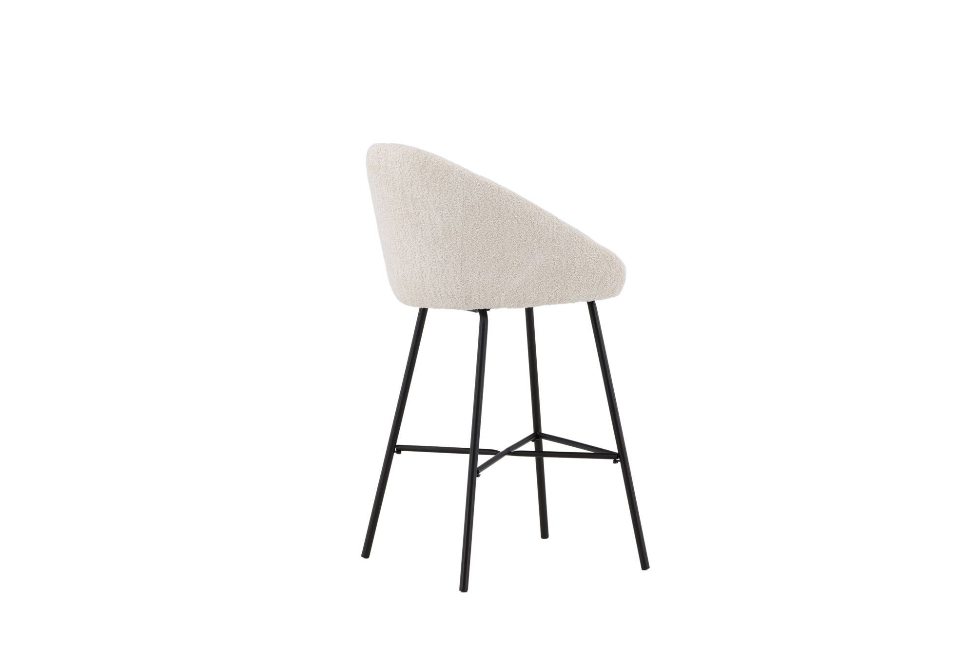Venture Home Velvet Bar stol 2-pack - Black/White Teddy