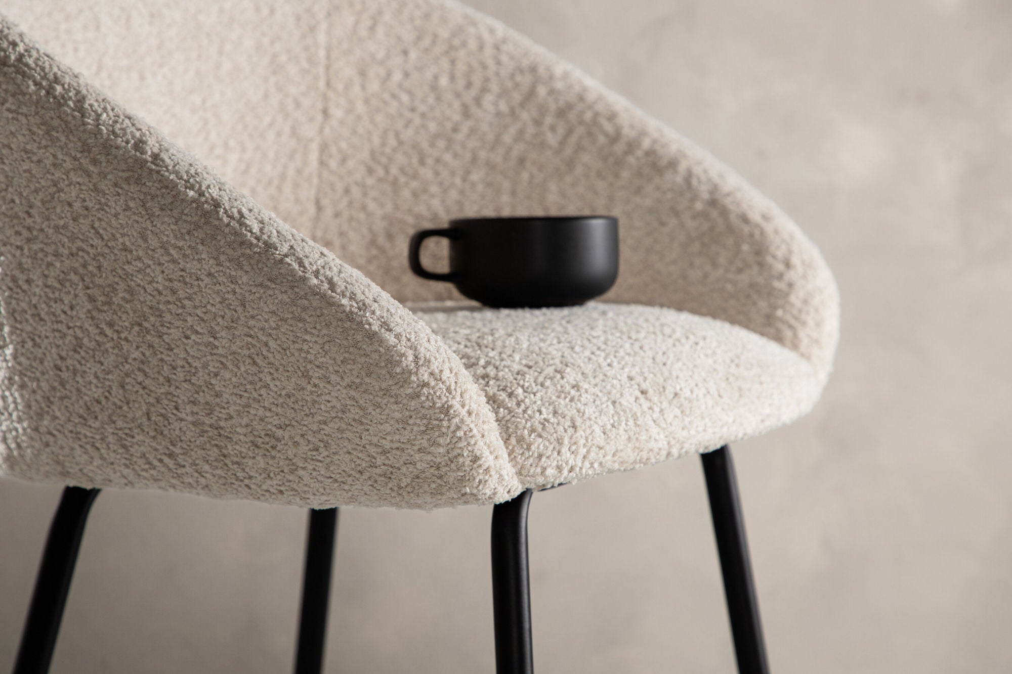 Venture Home Velvet Bar stol 2-pack - Black/White Teddy