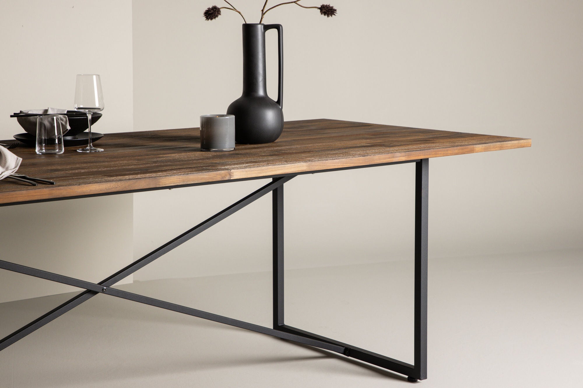 Venture Home Padang Matbord - Svart / mörk Teak - 250*100*H76