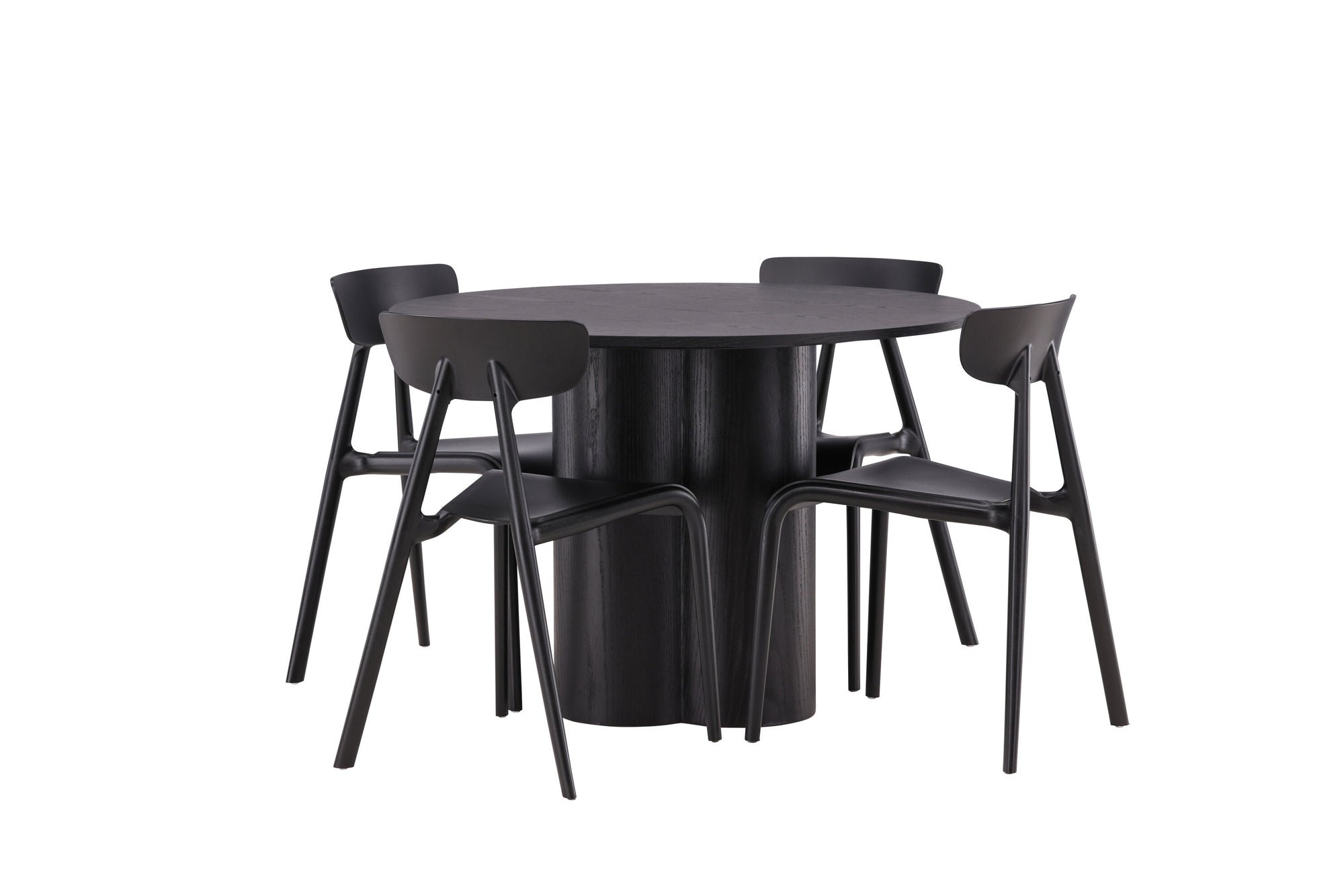Venture Home OliviaDiningbord-Black/BlackVeneer+UrsholmenDiningstol-BlackPolypropylene_4