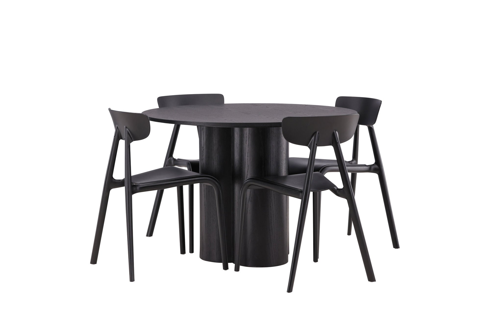 Venture Home OliviaDiningbord-Black/BlackVeneer+UrsholmenDiningstol-BlackPolypropylene_4