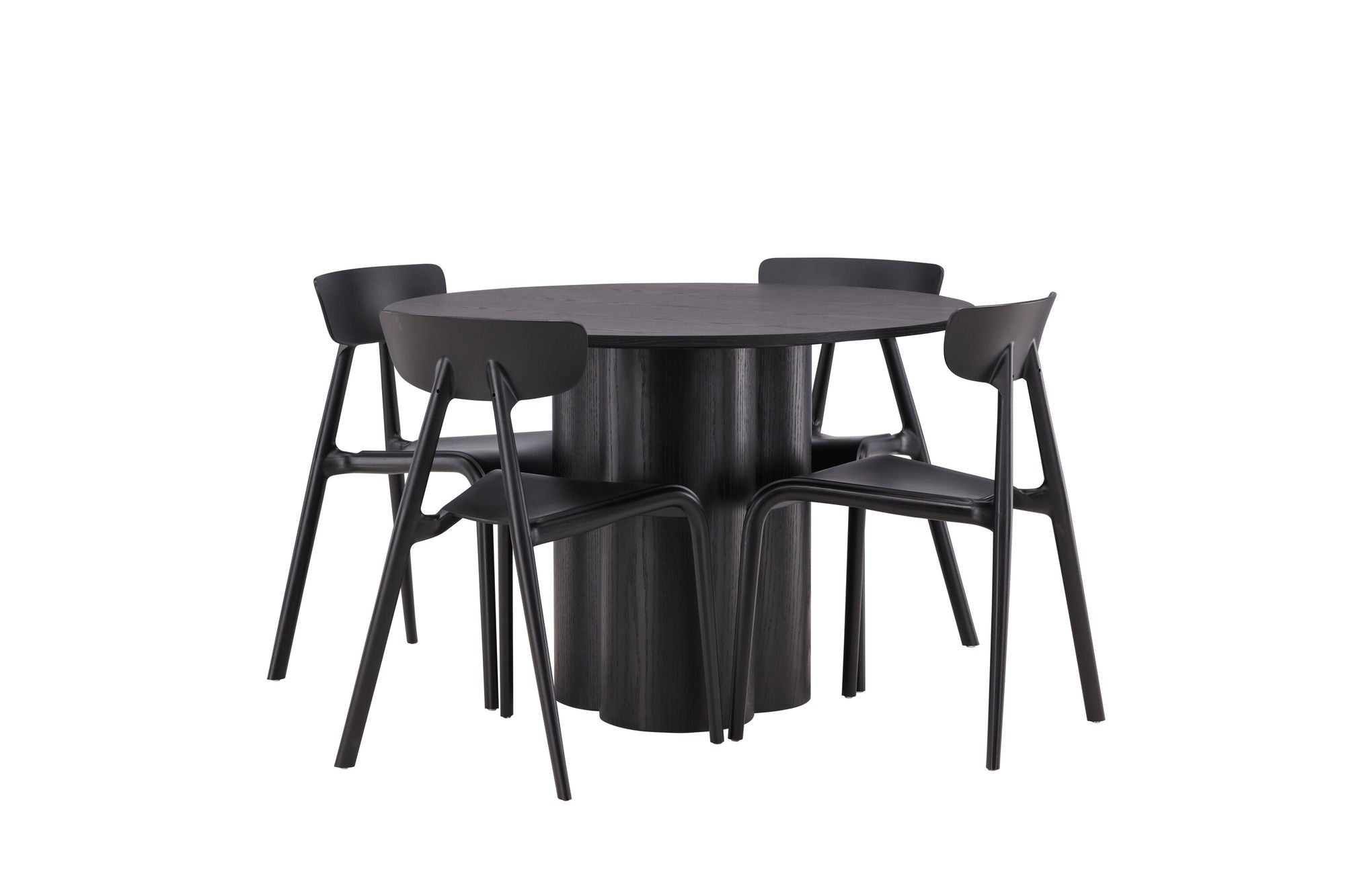 Venture Home OliviaDiningbord-Black/BlackVeneer+UrsholmenDiningstol-BlackPolypropylene_4