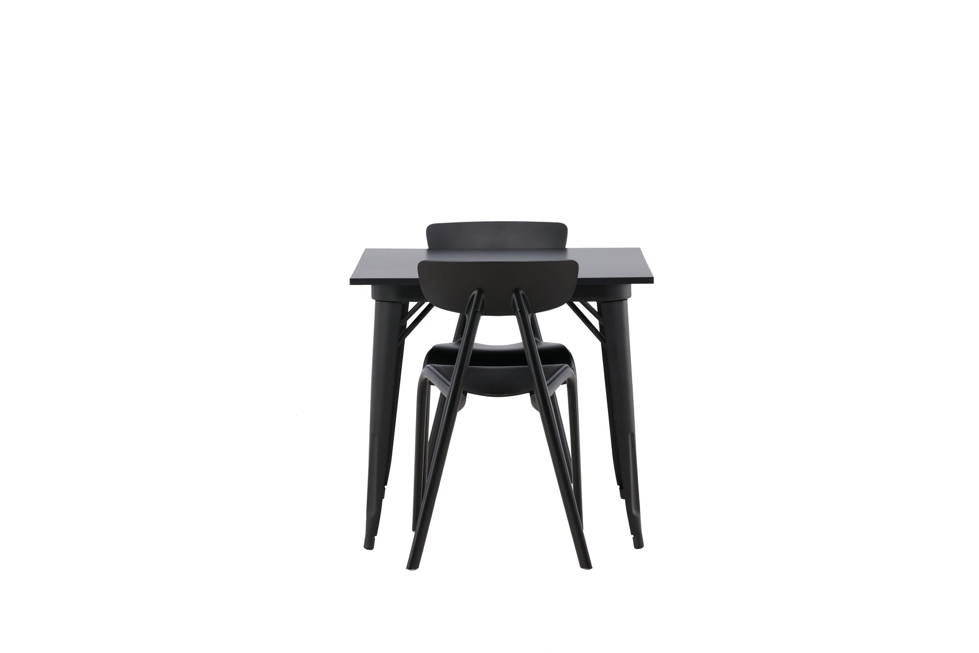Venture Home Tempe spisebord - Black / Black MDF +Ursholmen Spisebordsstol - Black Polypropylene _2