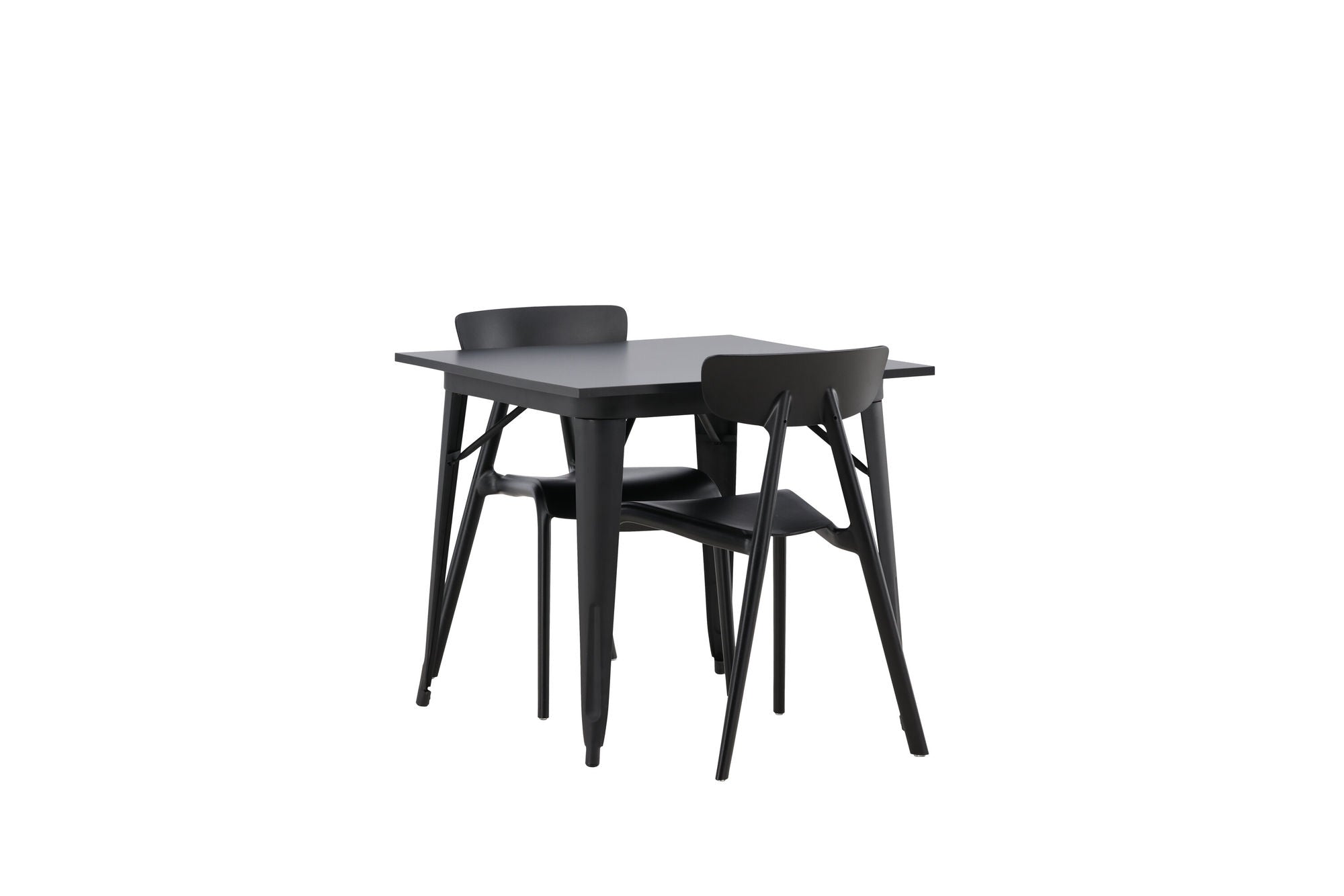 Venture Home Tempe spisebord - Black / Black MDF +Ursholmen Spisebordsstol - Black Polypropylene _2