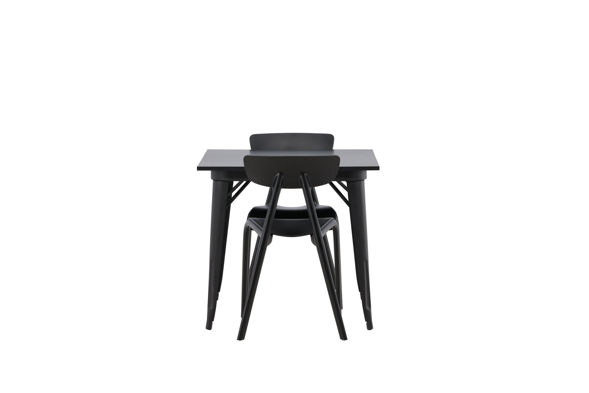Venture Home Tempe spisebord - Black / Black MDF +Ursholmen Spisebordsstol - Black Polypropylene _2