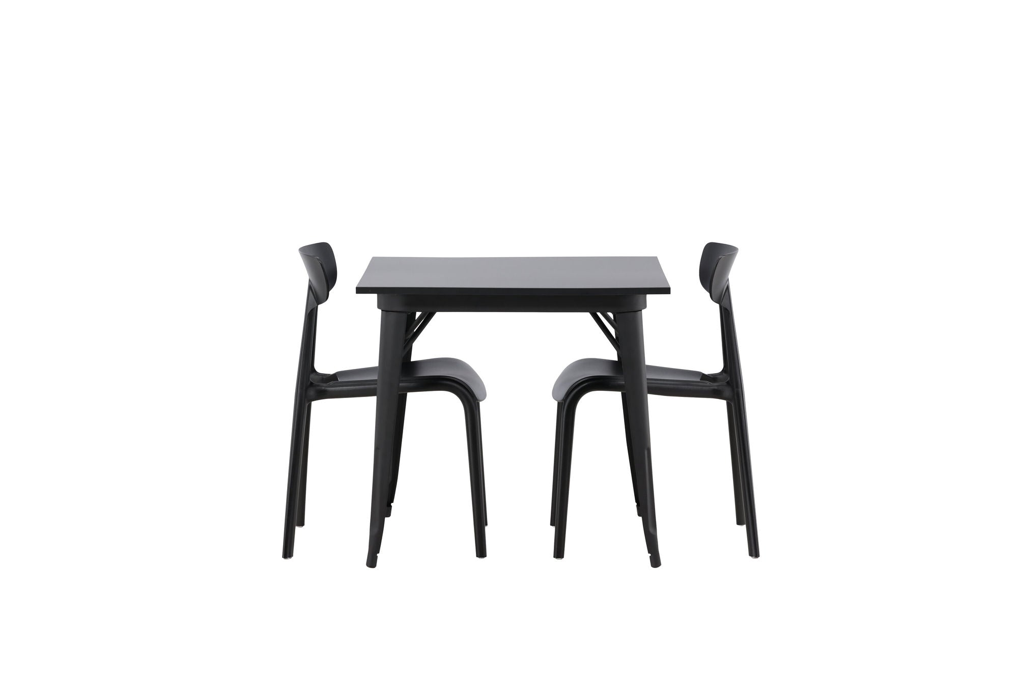 Venture Home Tempe spisebord - Black / Black MDF +Ursholmen Spisebordsstol - Black Polypropylene _2