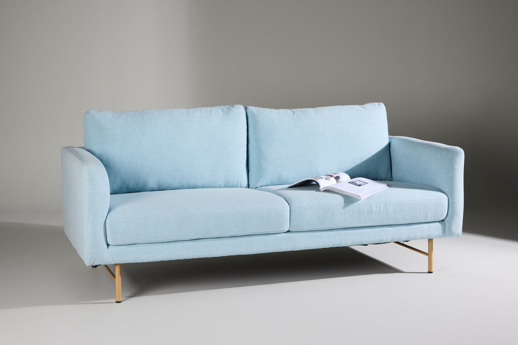 Venture Home Sky 3-Seat Sofa - Whitewash / Baby Blue