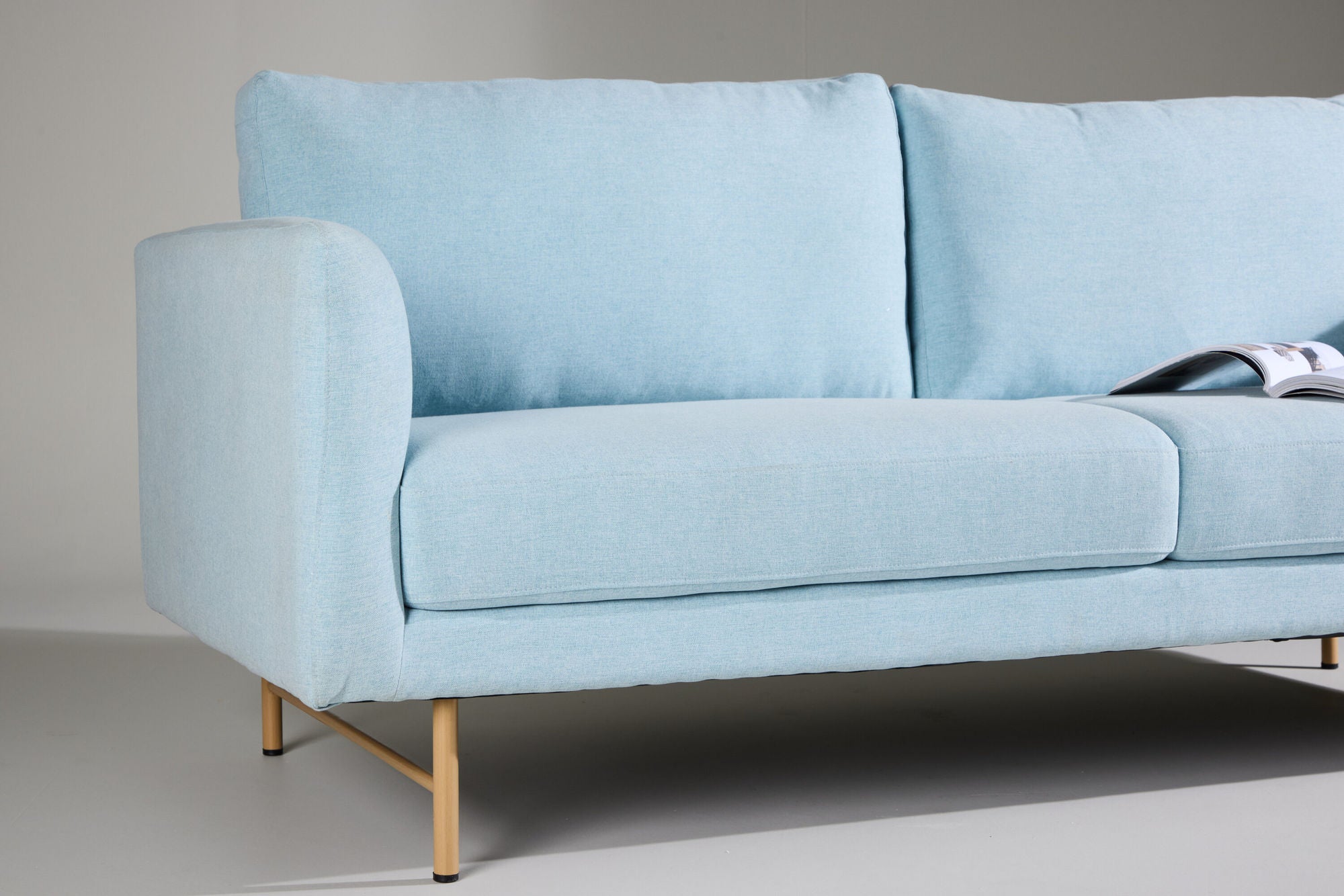 Venture Home Sky 3-Seat Sofa - Whitewash / Baby Blue