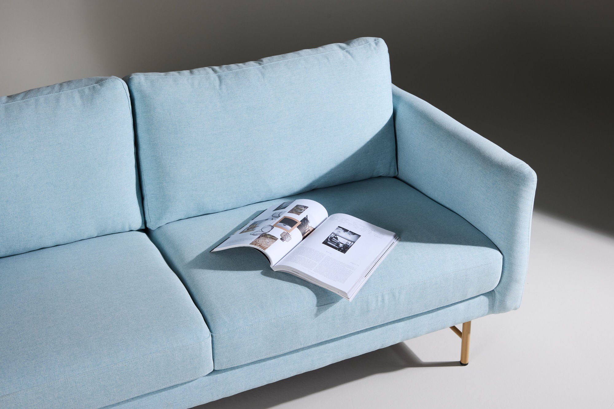 Venture Home Sky 3-Seat Sofa - Whitewash / Baby Blue