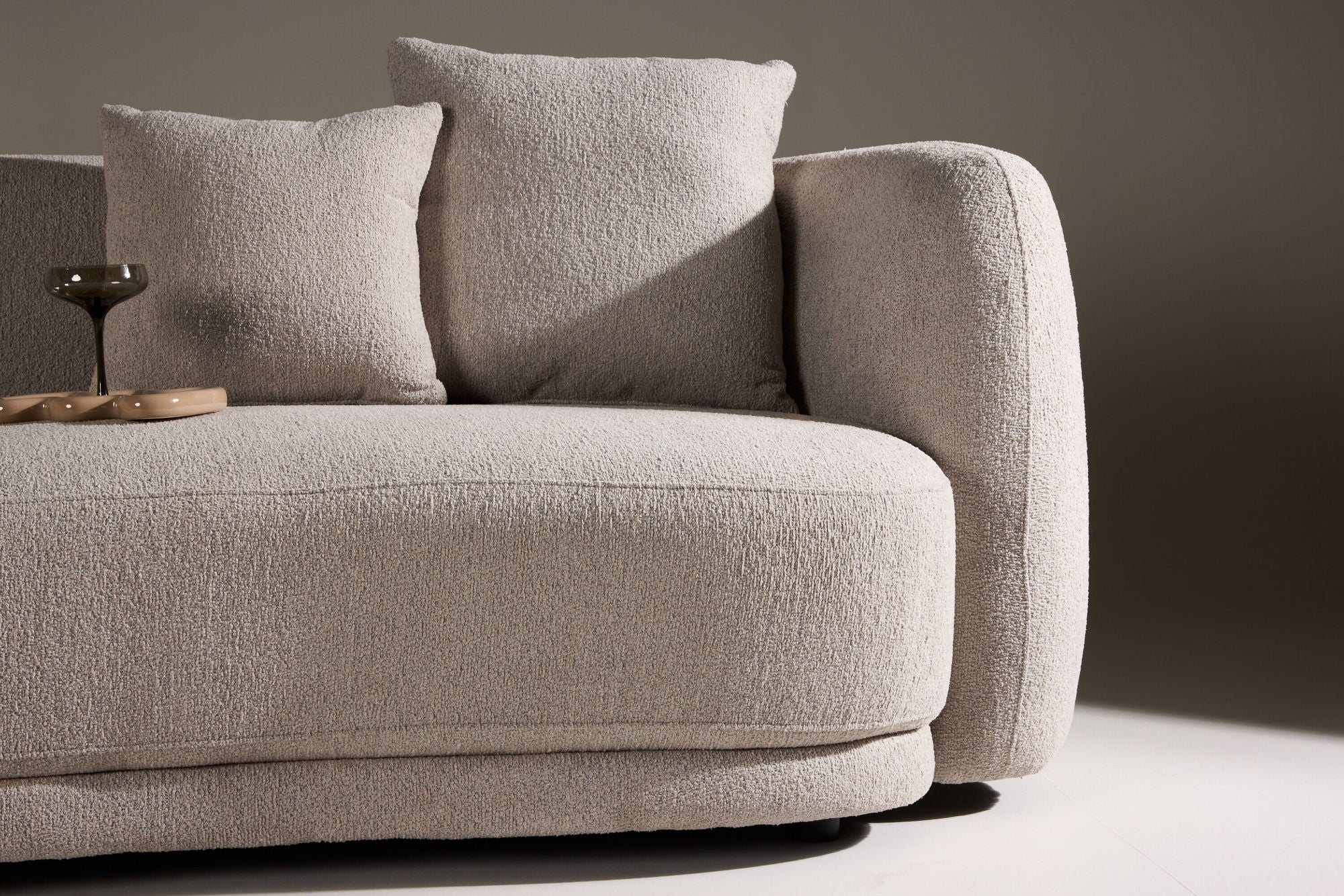 Venture Home Cielo 3-seat Sofa - Beige Boucle