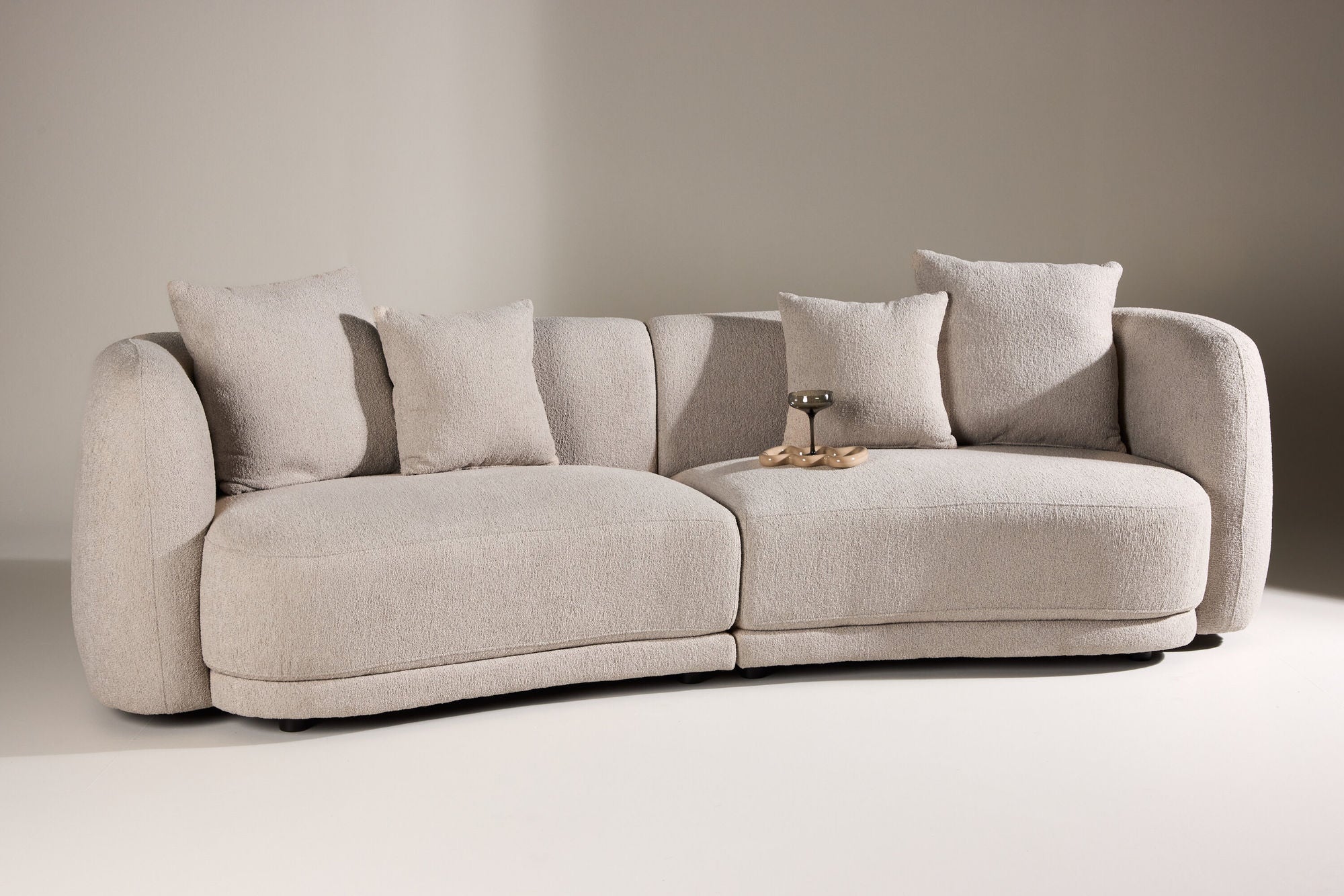 Venture Home Cielo 3-seat Sofa - Beige Boucle