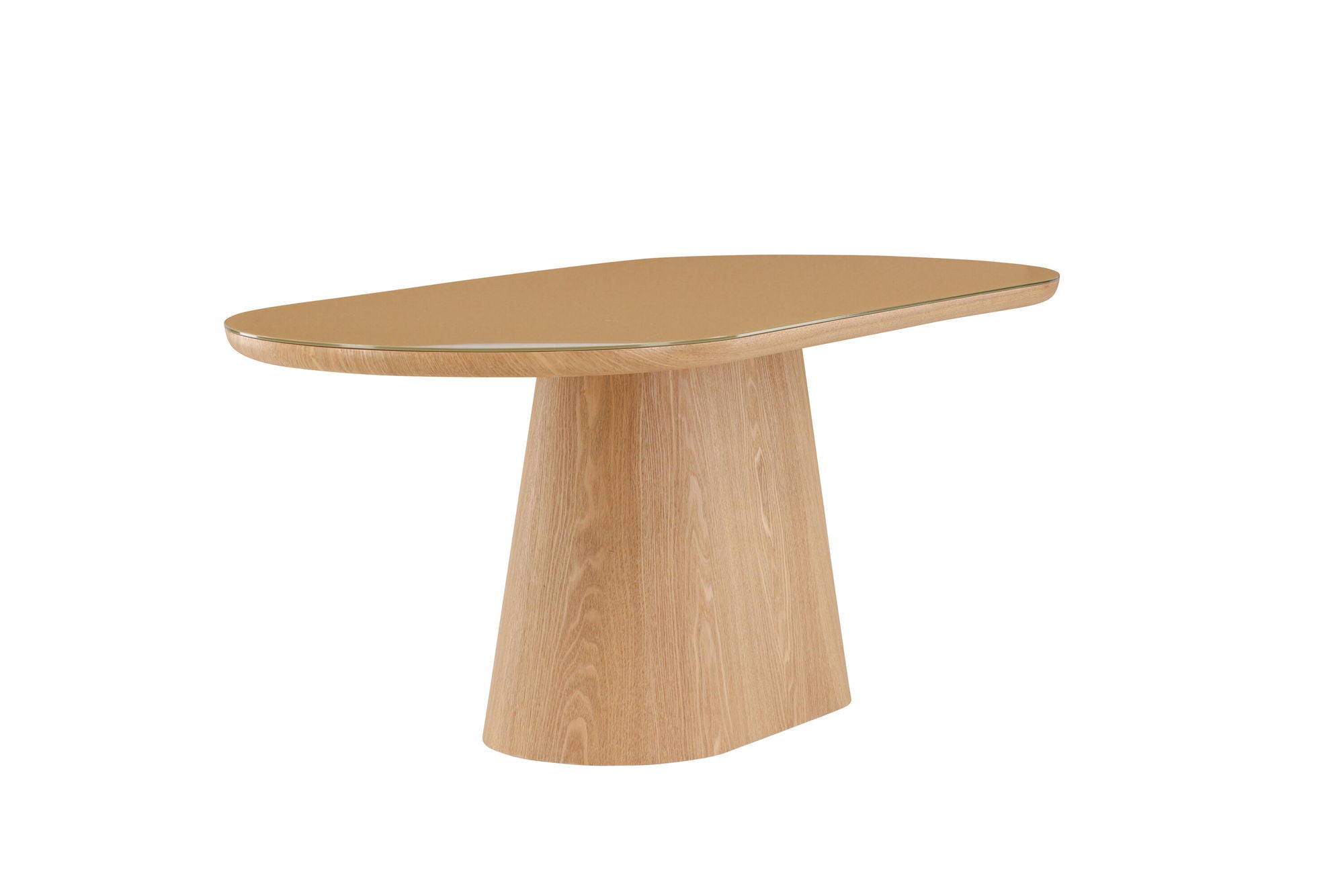 Venture Home Castor spisebord 90x200 cm - Nature / Glass Top