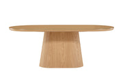 Venture Home Castor spisebord 90x200 cm - Nature / Glass Top