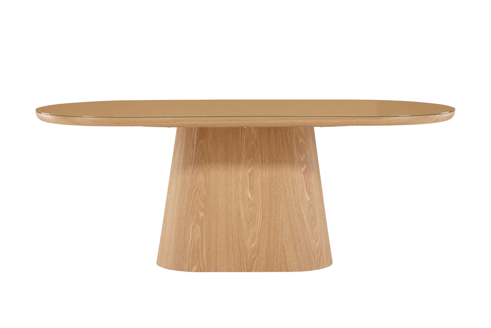 Venture Home Castor spisebord 90x200 cm - Nature / Glass Top