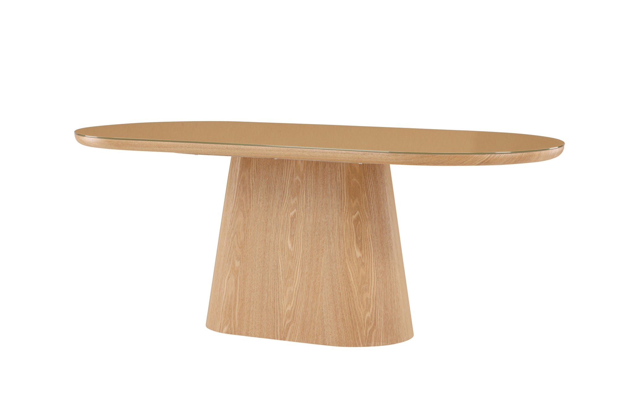 Venture Home Castor spisebord 90x200 cm - Nature / Glass Top