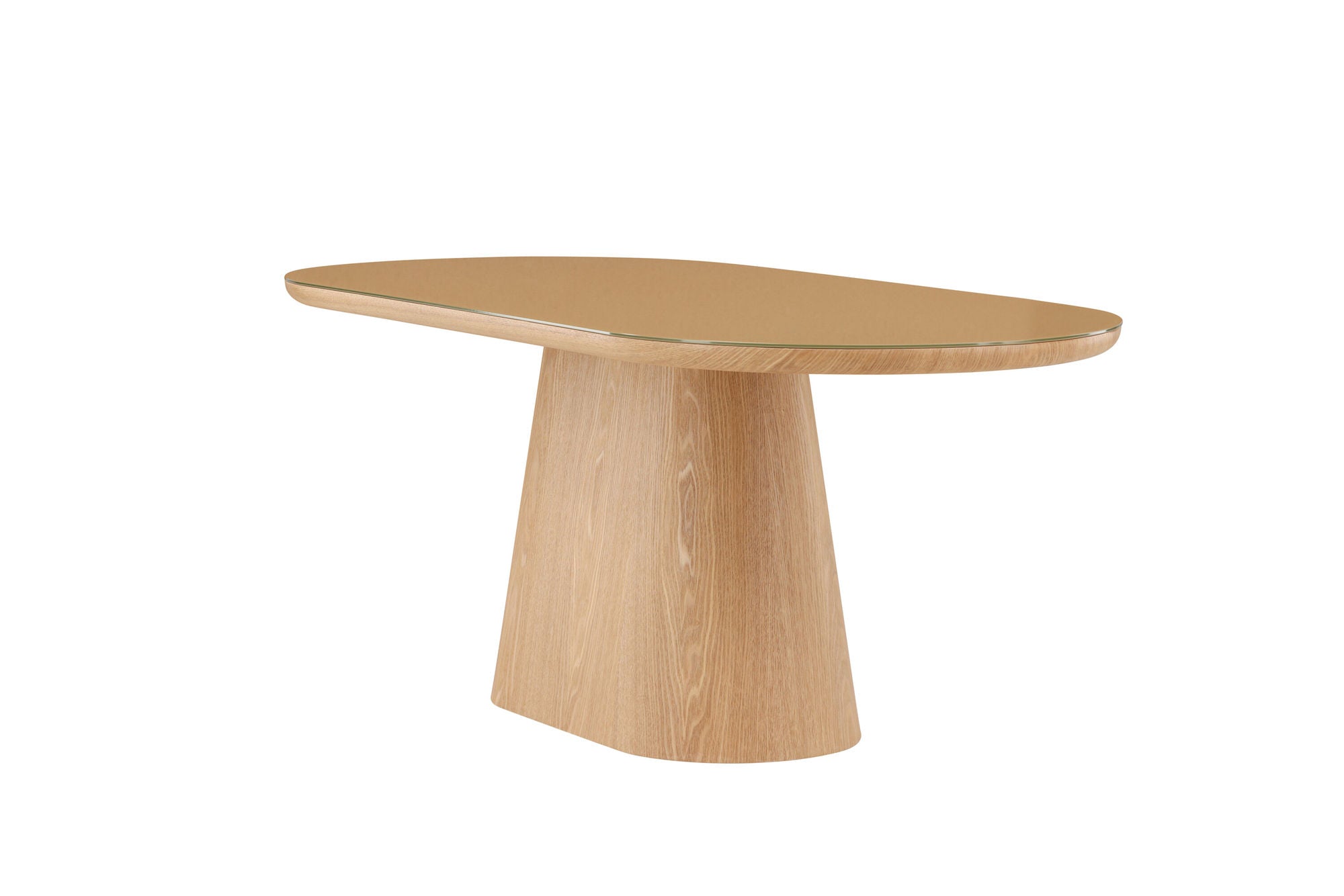 Venture Home Castor spisebord 90x200 cm - Nature / Glass Top