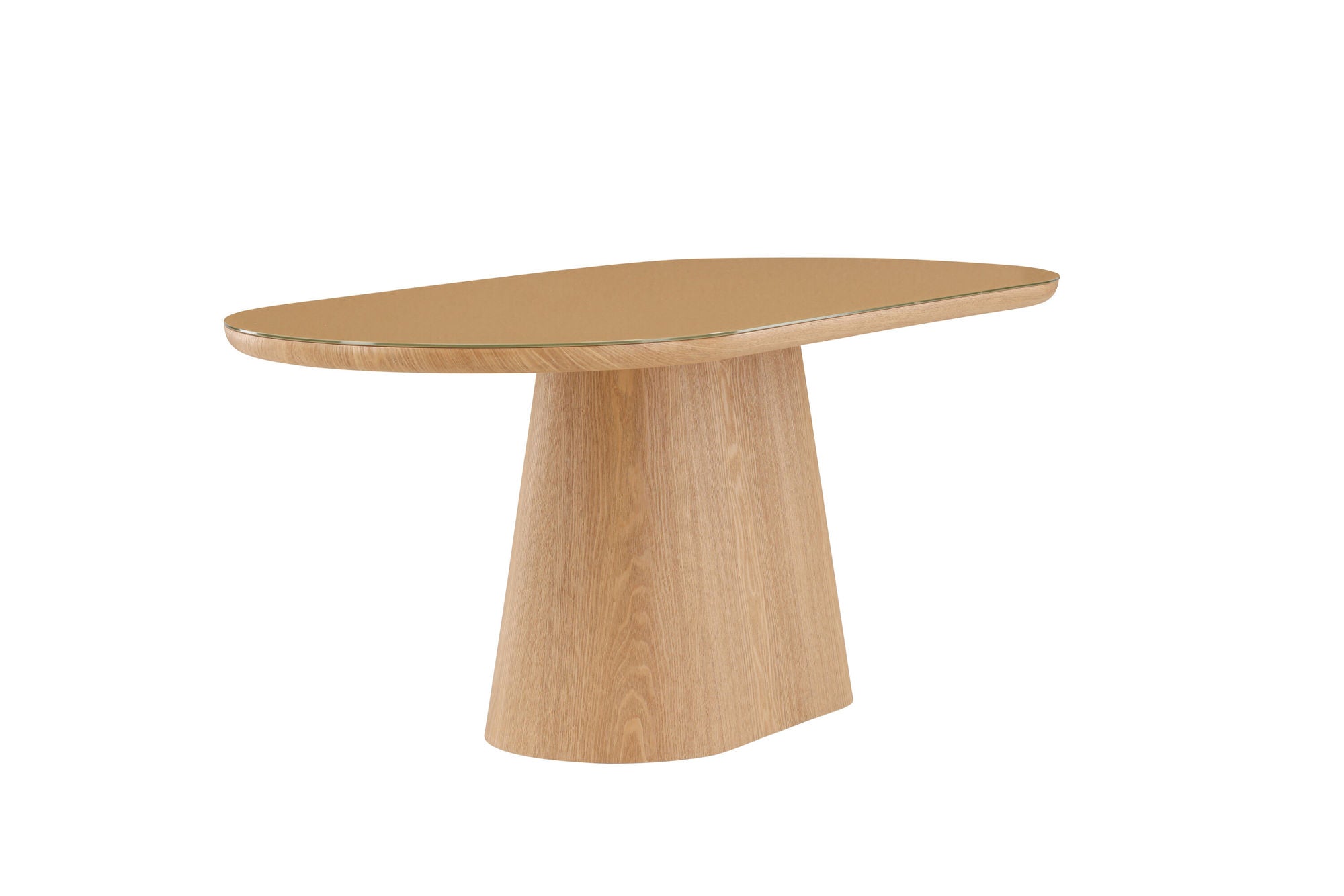 Venture Home Castor spisebord 90x200 cm - Nature / Glass Top