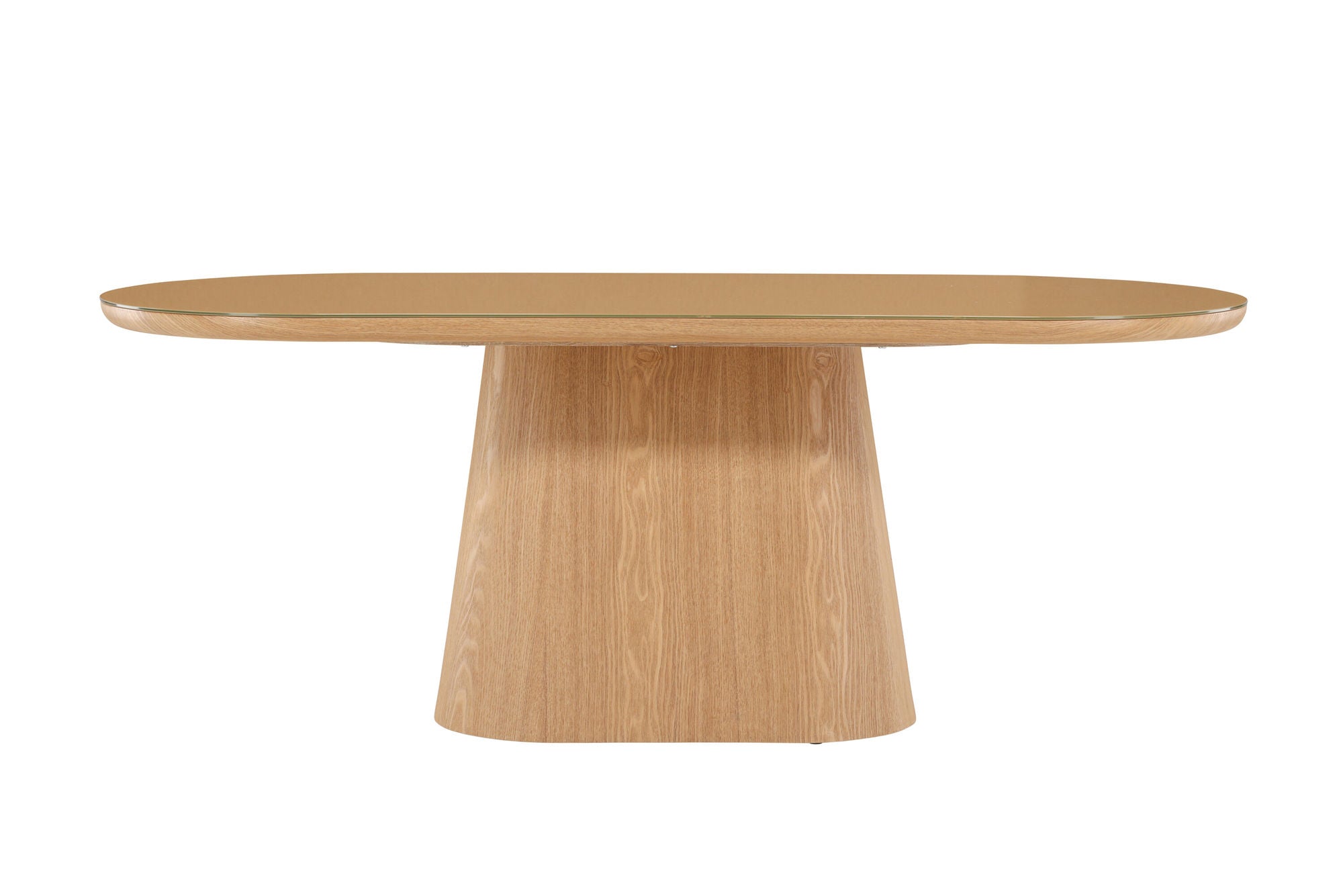 Venture Home Castor spisebord 90x200 cm - Nature / Glass Top