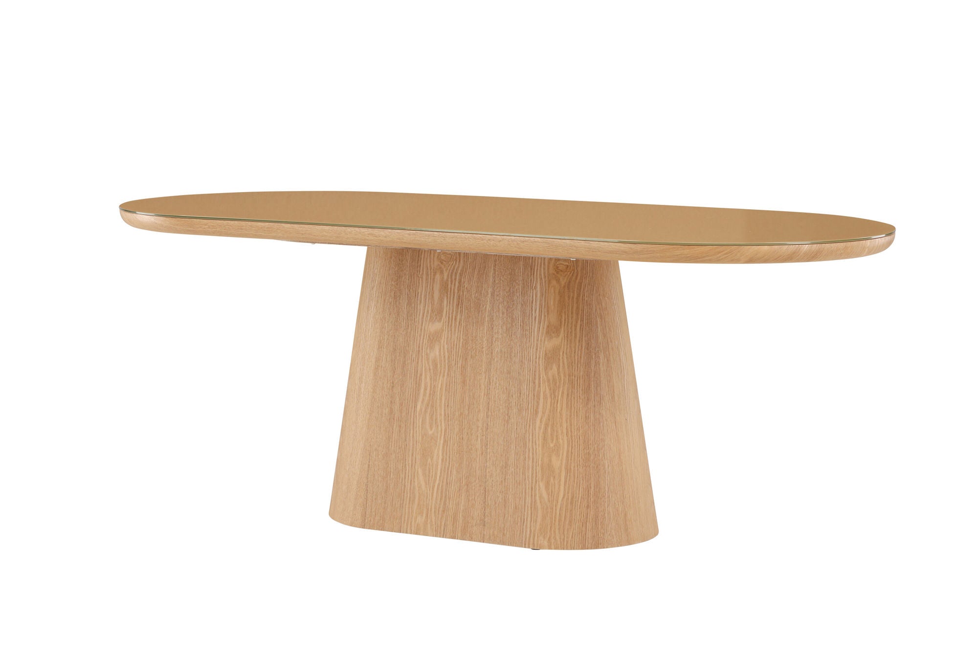 Venture Home Castor spisebord 90x200 cm - Nature / Glass Top