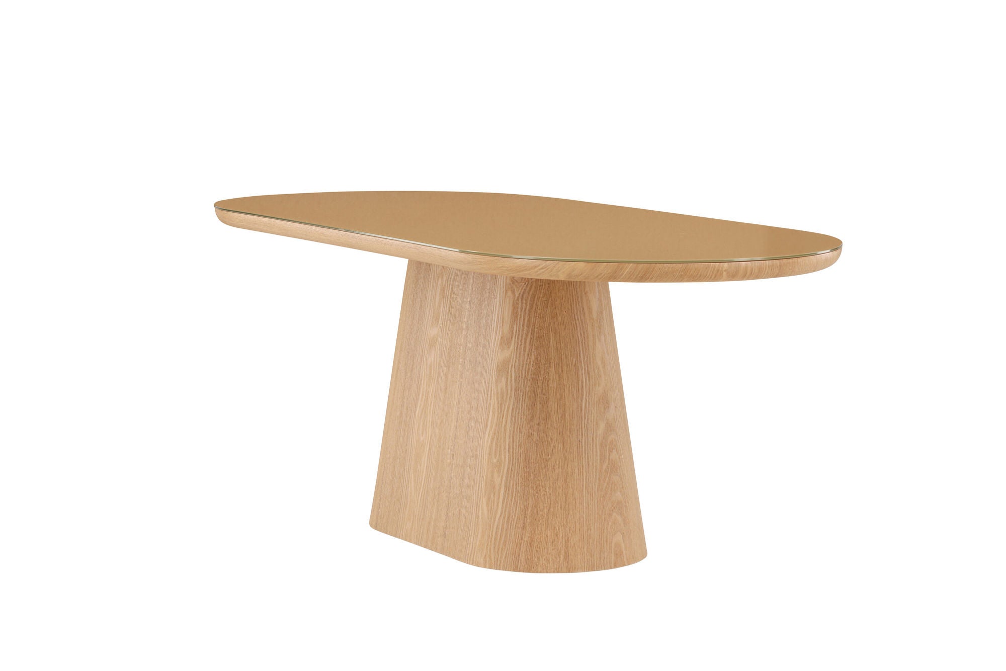 Venture Home Castor spisebord 90x200 cm - Nature / Glass Top