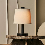Rover sort genopladelig træ bordlampe