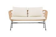 Venture Home Isola Lounge Sofa - Black / Nature Rattan