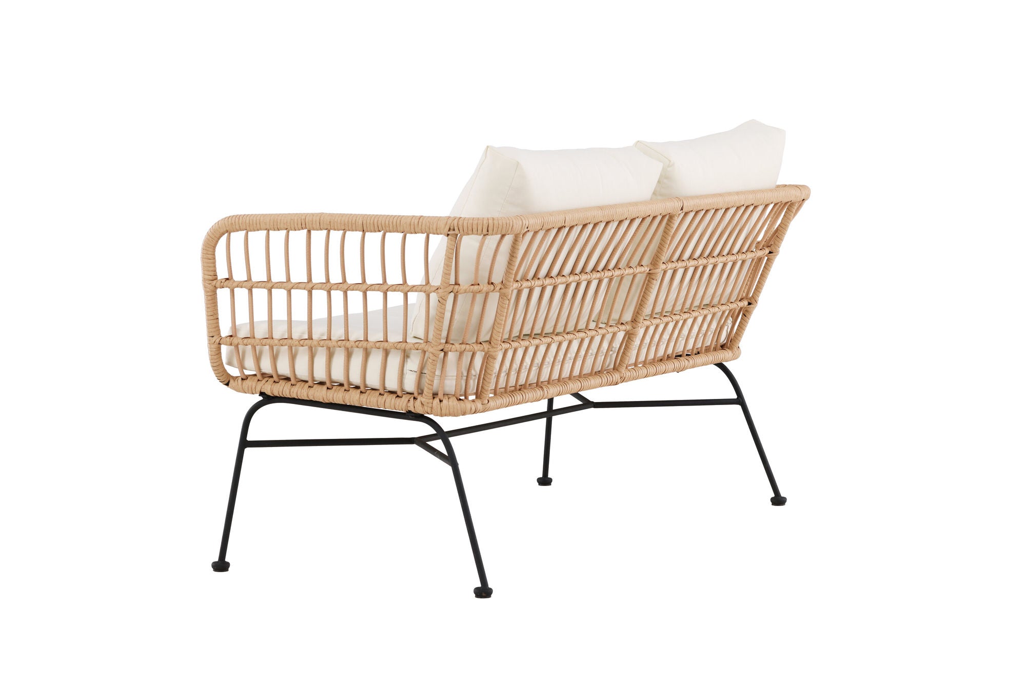 Venture Home Isola Lounge Sofa - Black / Nature Rattan