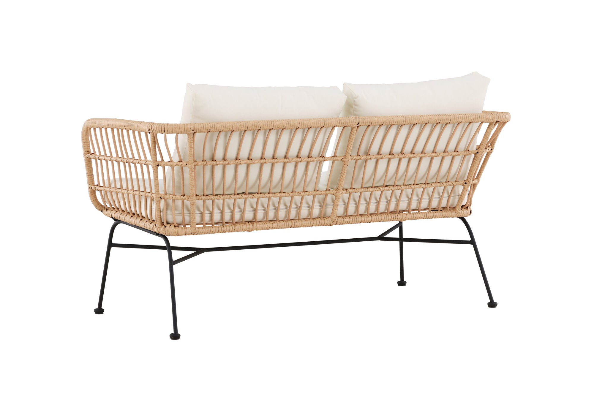 Venture Home Isola Lounge Sofa - Black / Nature Rattan