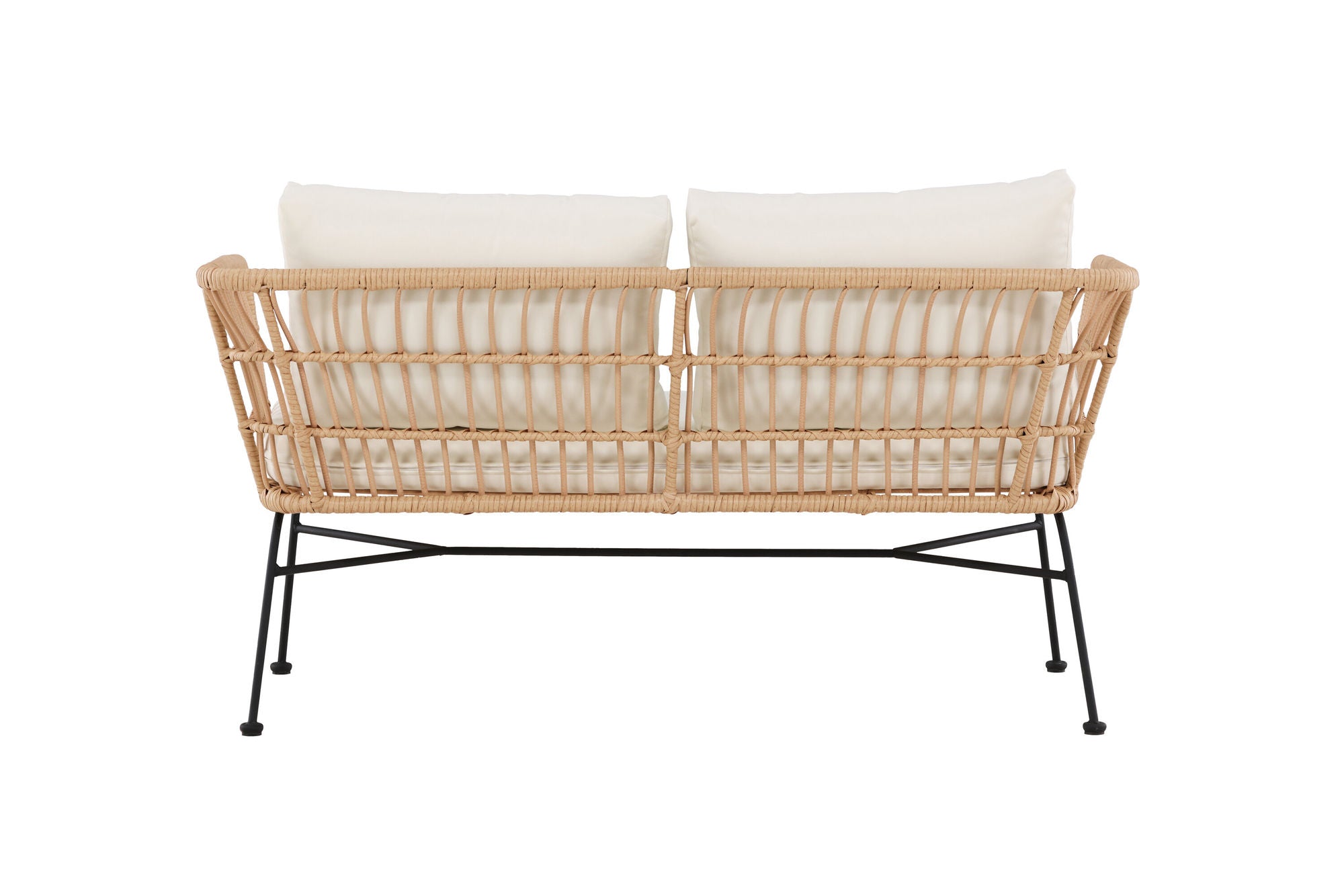 Venture Home Isola Lounge Sofa - Black / Nature Rattan