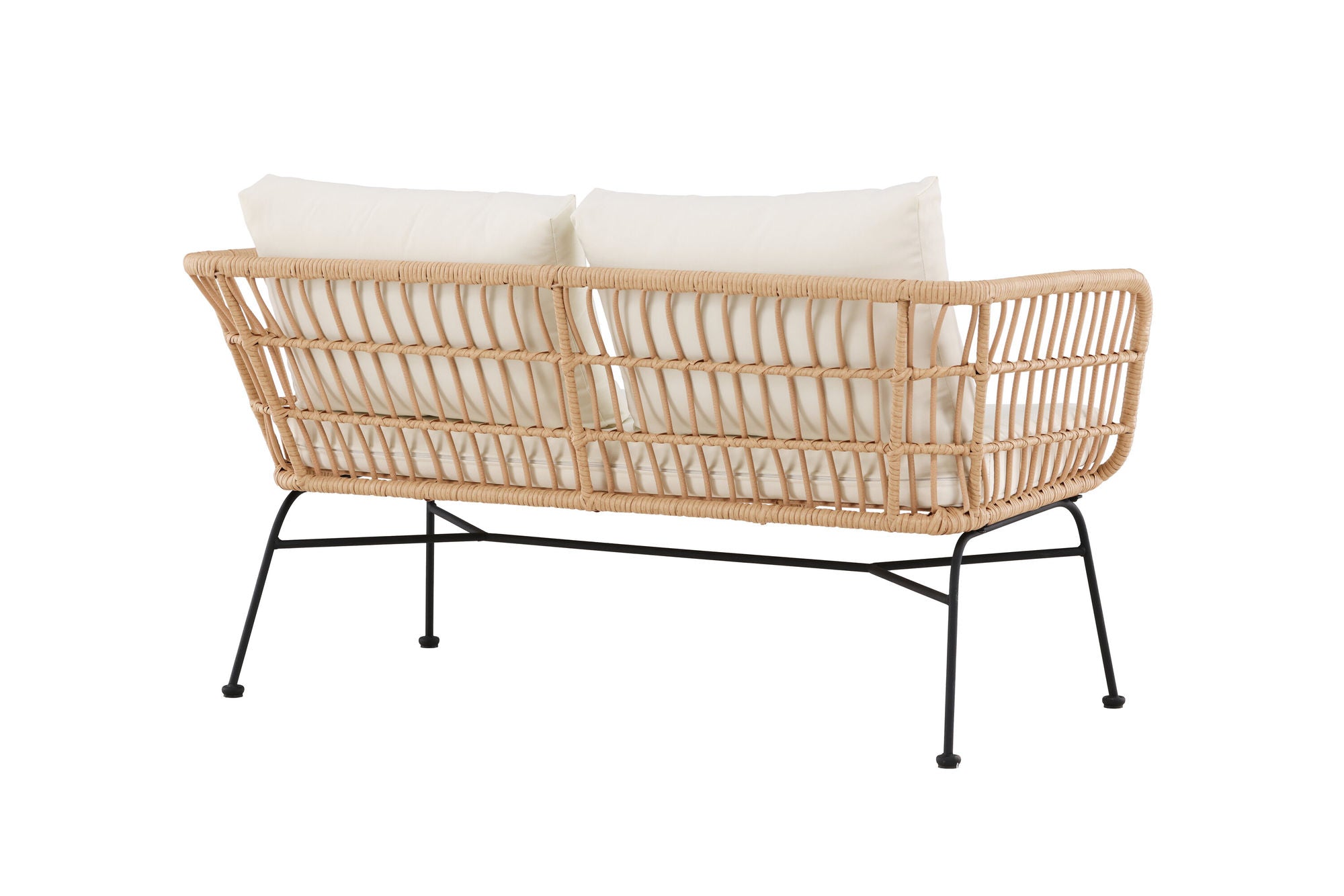 Venture Home Isola Lounge Sofa - Black / Nature Rattan