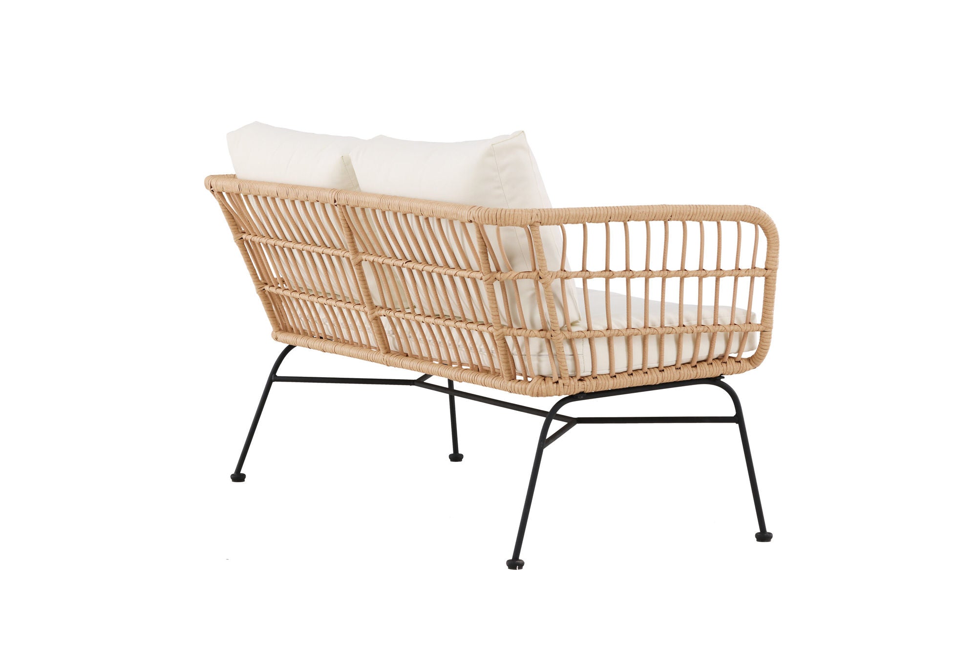 Venture Home Isola Lounge Sofa - Black / Nature Rattan