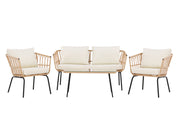 Venture Home Ortigia Lounge Set - Black / Nature Rattan