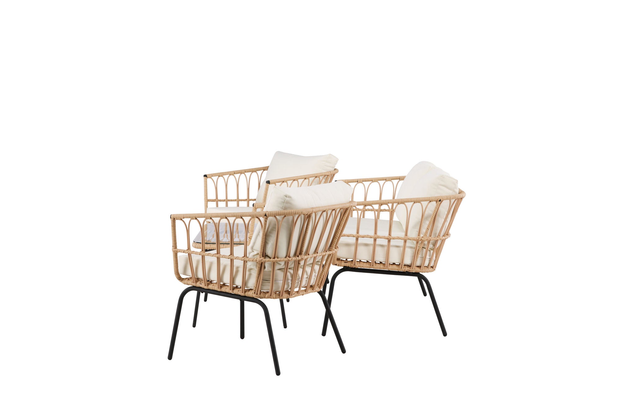 Venture Home Ortigia Lounge Set - Black / Nature Rattan