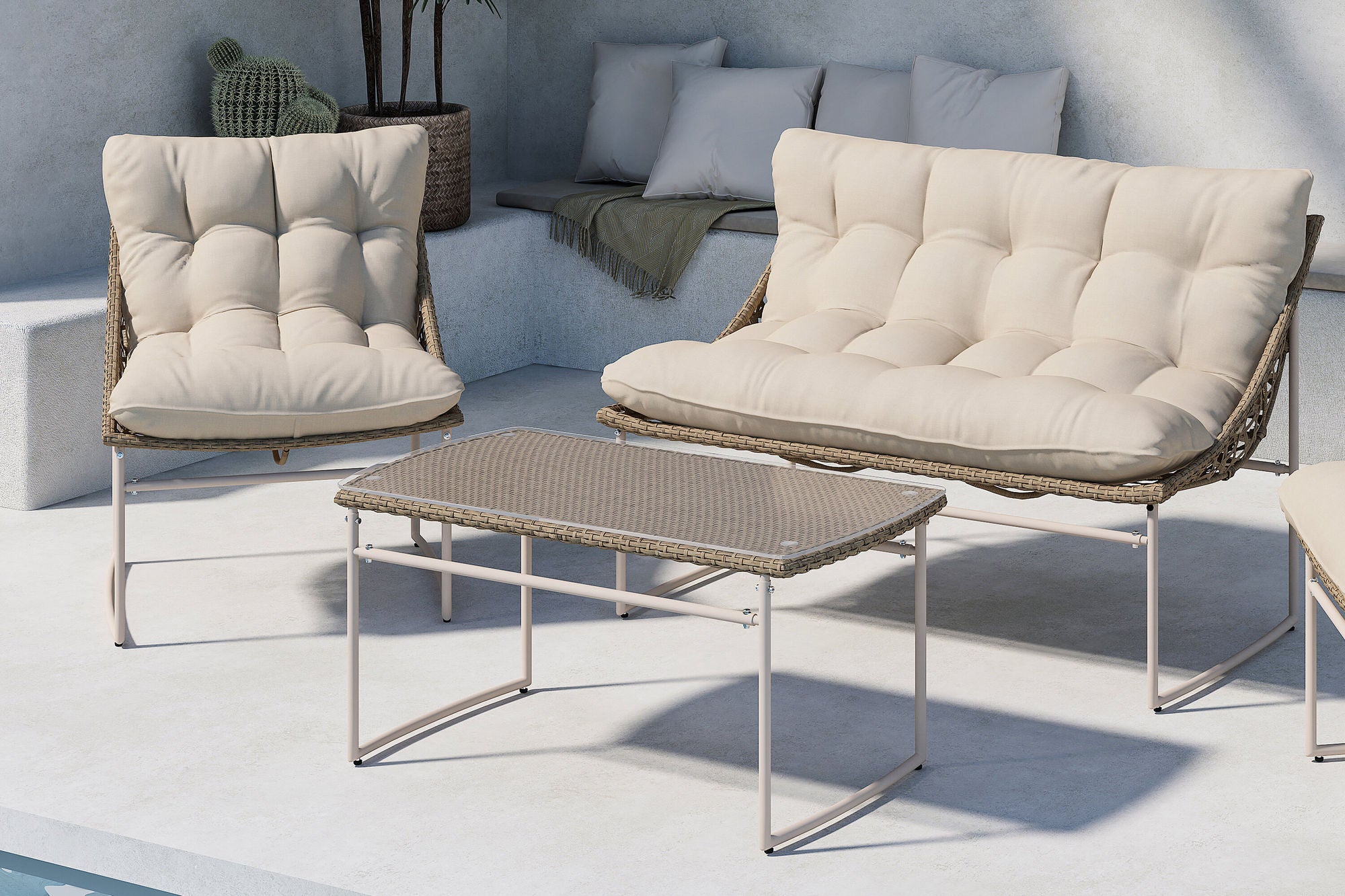Venture Home Tina Sofa Set - Beige / Beige
