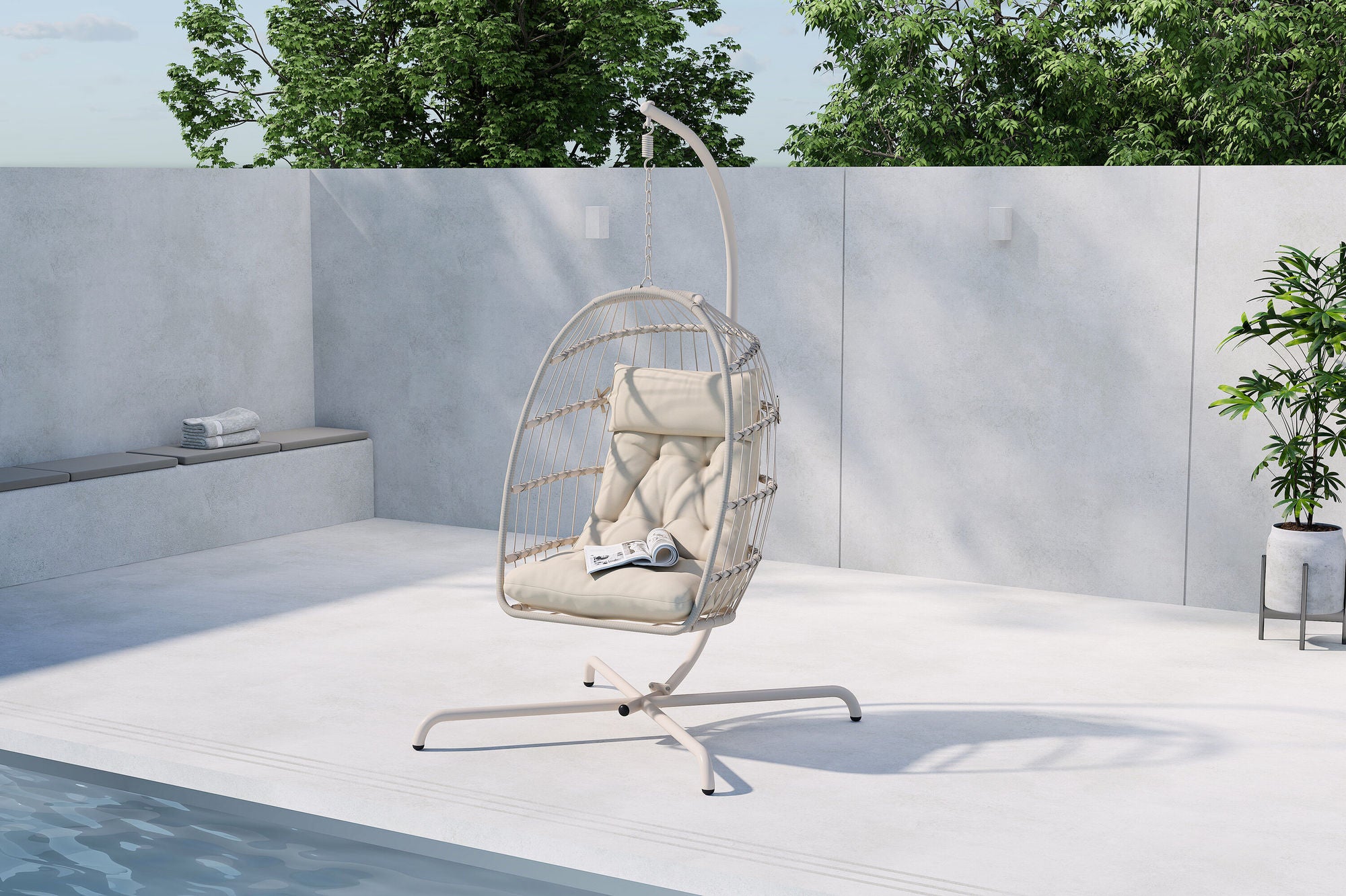 Venture Home Trezza Haning stol - Beige / Beige