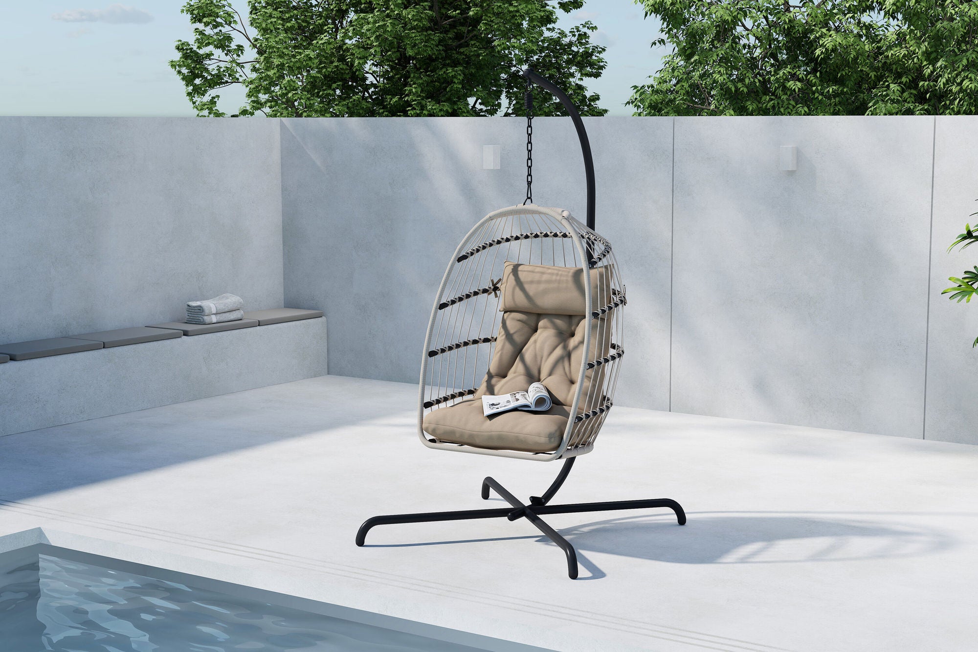 Venture Home Trezza Haning stol - Black / Grey
