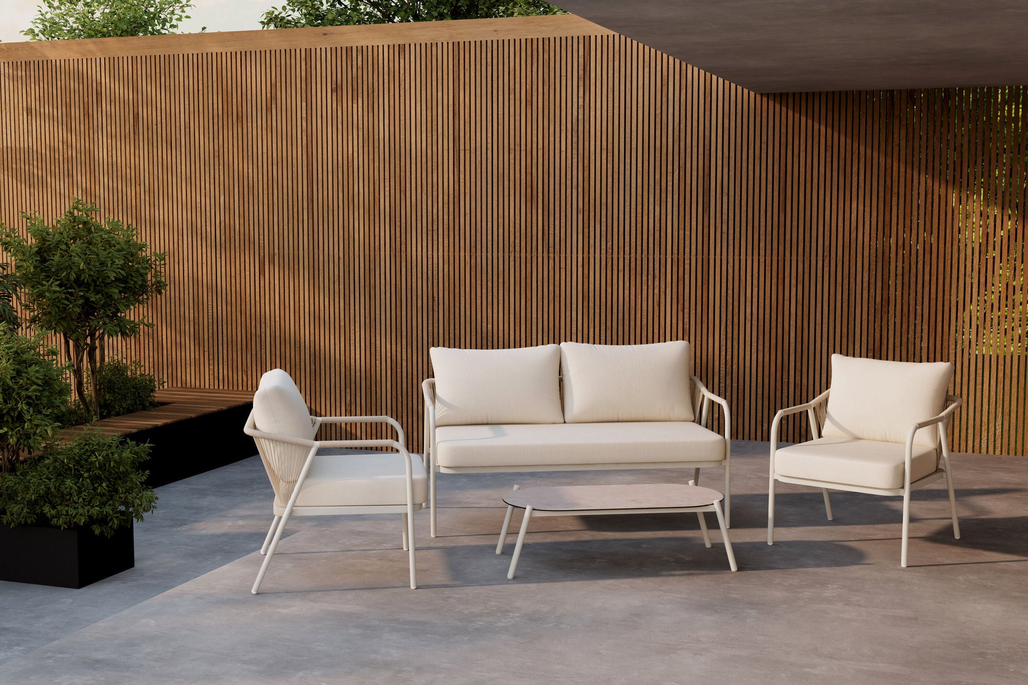 Venture Home Sicily Lounge Set - Beige / Beige