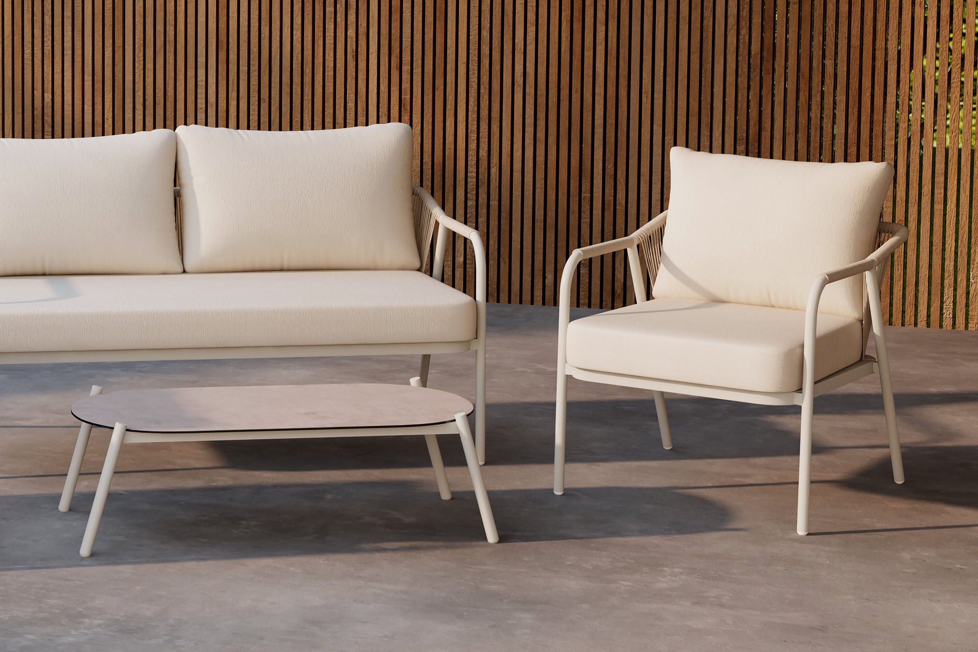 Venture Home Sicily Lounge Set - Beige / Beige
