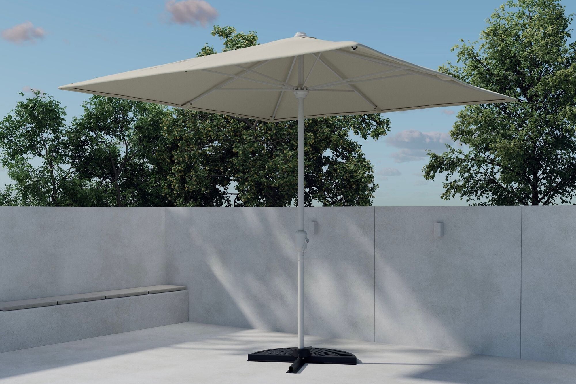 Venture Home Leeds Umbrella 293 X 264 X 293 - Beige / Silver Frame
