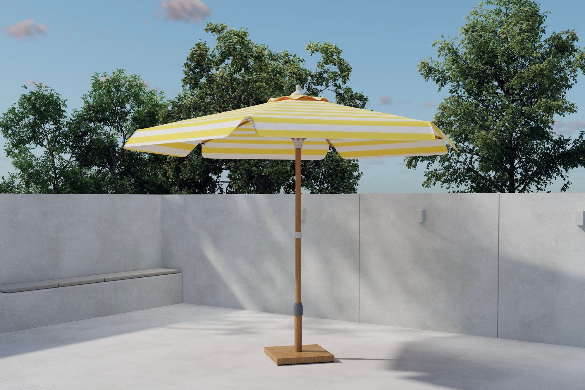 Venture Home Cerox Umbrella 270 cm - Yellow / White
