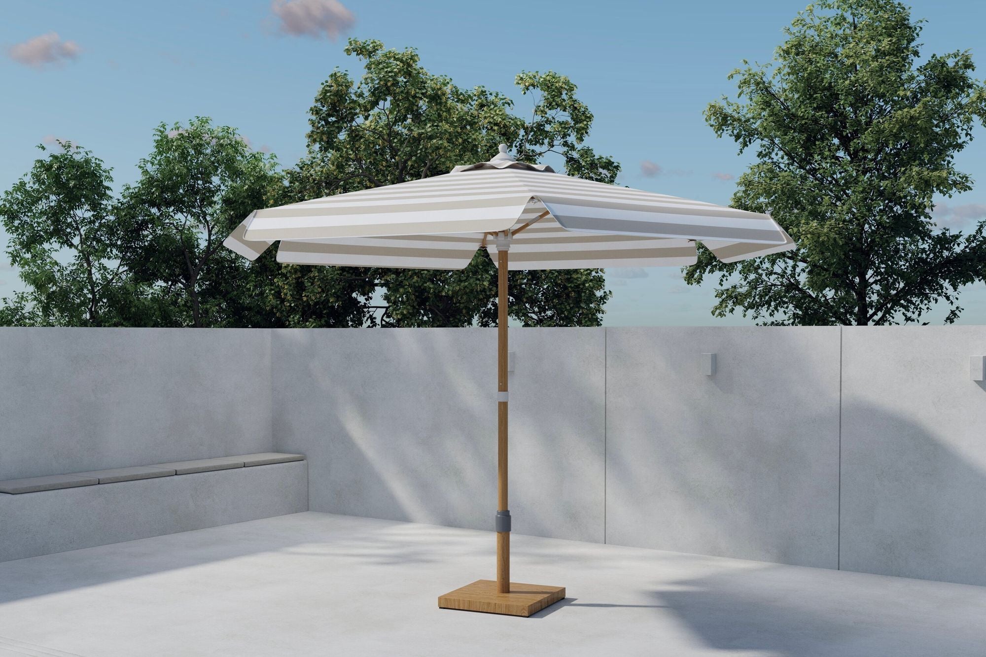 Venture Home Cerox Umbrella 270 cm - Beige/ White