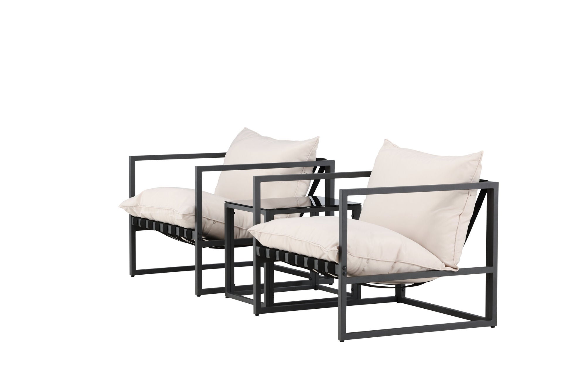 Venture Home Messina Lounge Set - Black/Beige