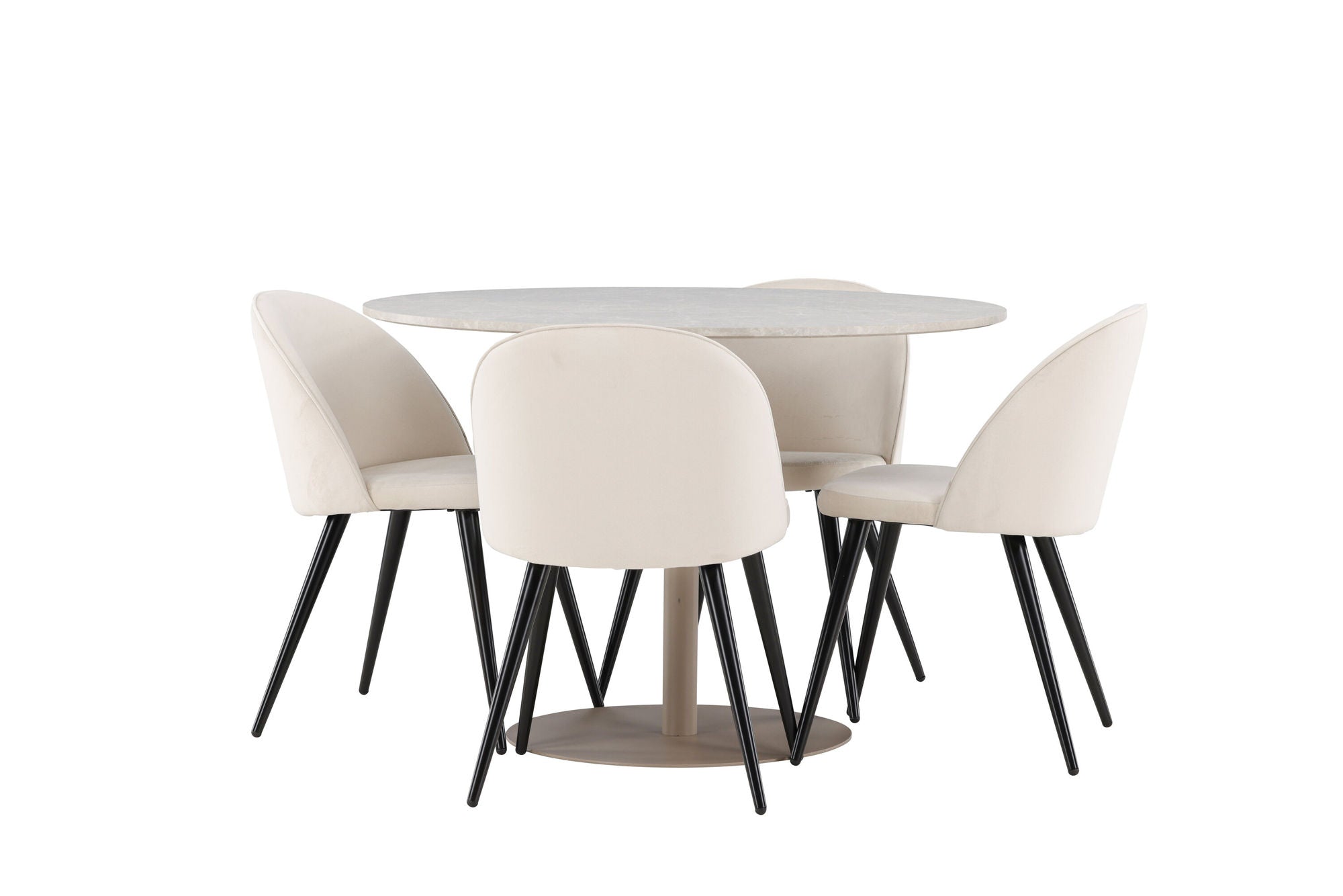 Venture Home Lycke spisebord with Velvet Spisebordsstol
