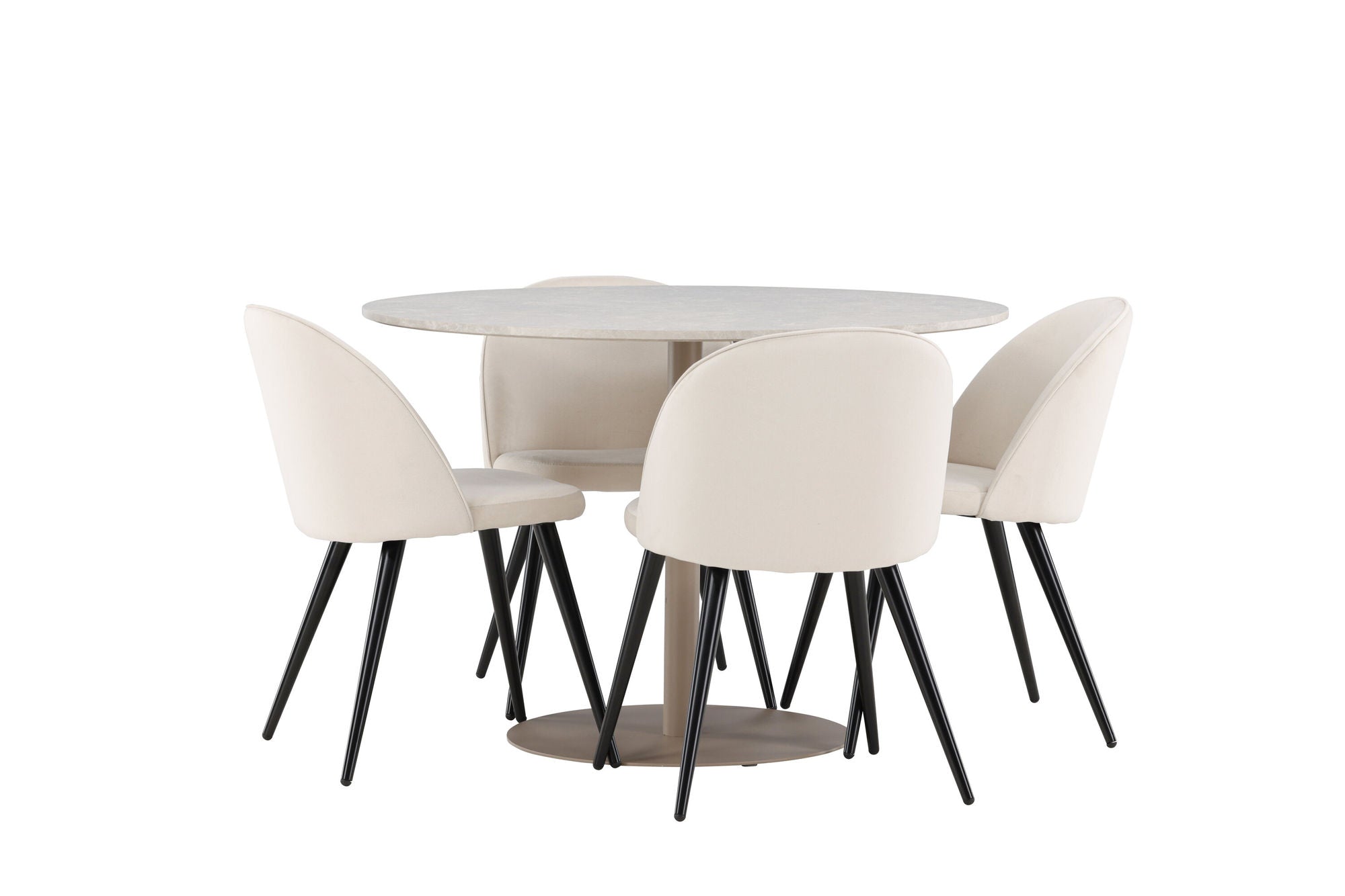 Venture Home Lycke spisebord with Velvet Spisebordsstol