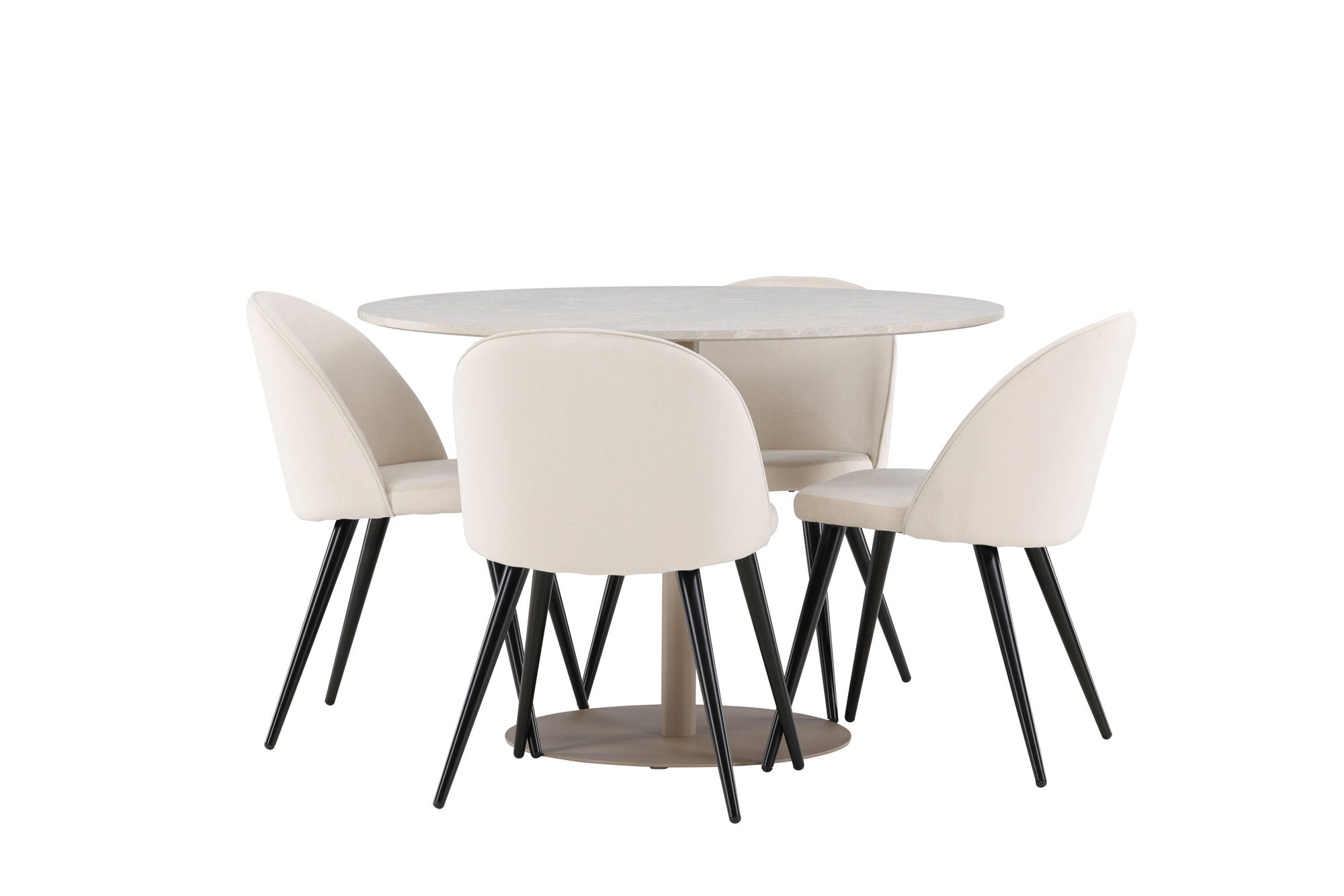 Venture Home Lycke spisebord with Velvet Spisebordsstol