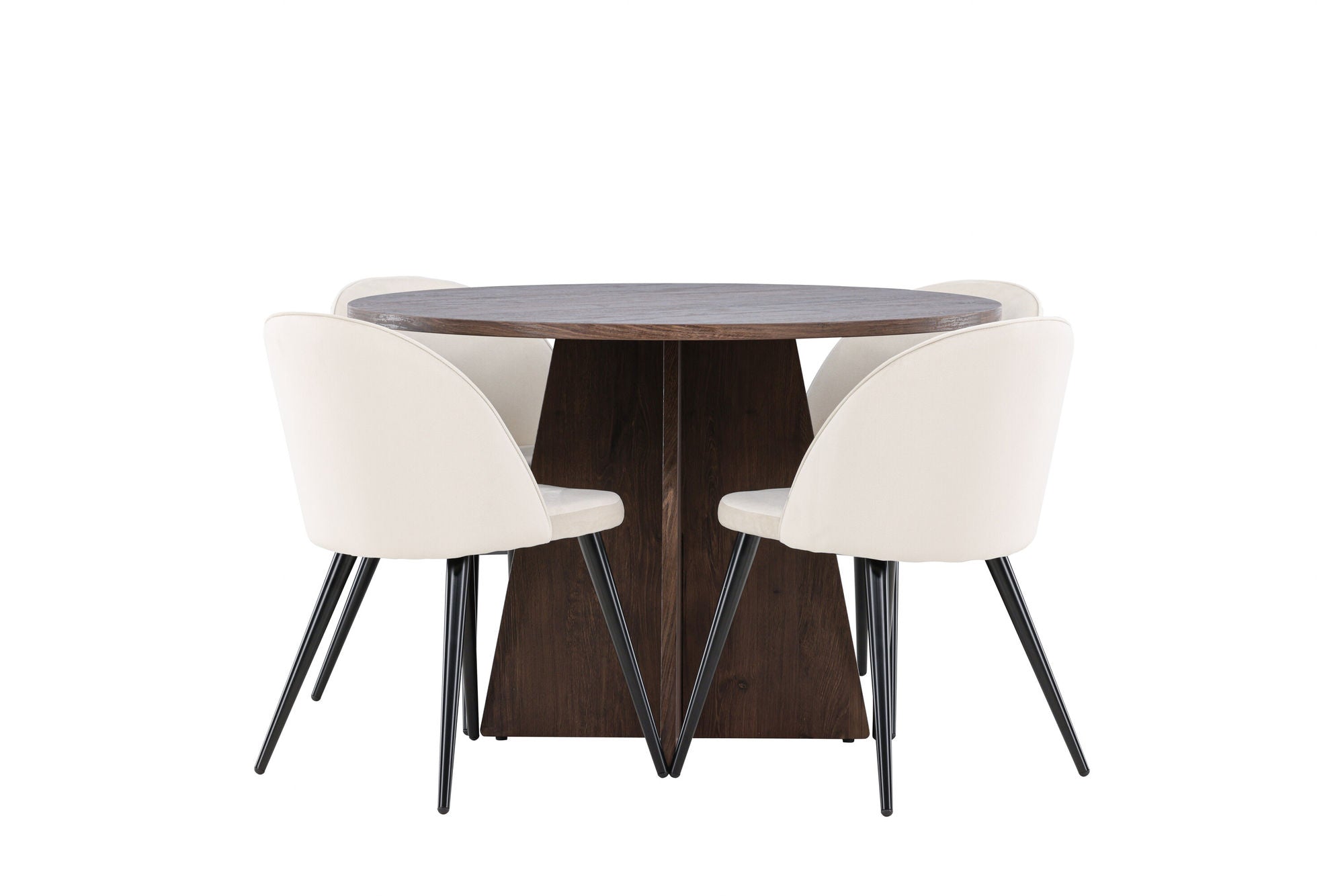 Venture Home Bootcut spisebord with Velvet Spisebordsstol