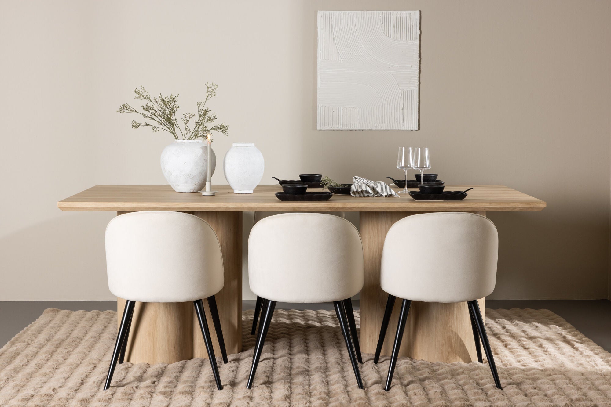 Venture Home Olivia spisebord with Velvet Spisebordsstol