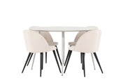 Venture Home Plaza spisebord with Velvet Spisebordsstol