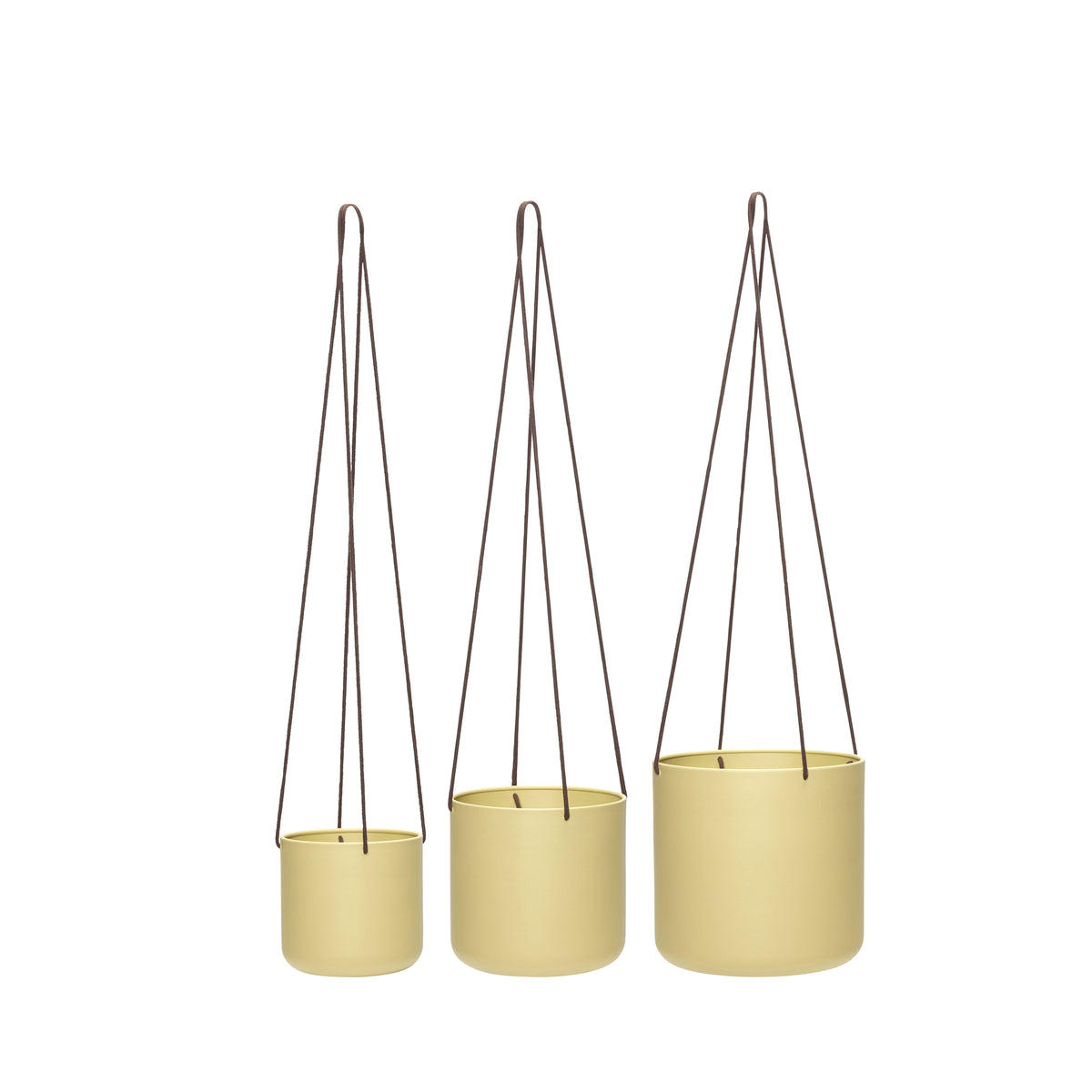 Bloom hængepotter, store, khaki (sæt med 3)