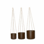 Bloom store brune hængende krukker (sæt med 3)